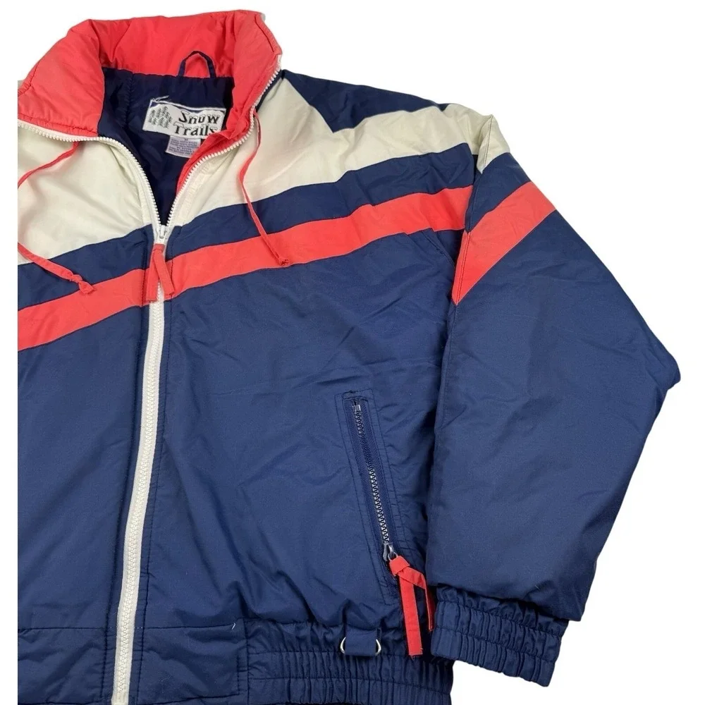 Vintage Ski Jacket Coat Puffer Men's Size Medium Y2K 90s‎ Snow Trails Outdoor